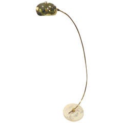 Italian Brass Arc Floor Lamp