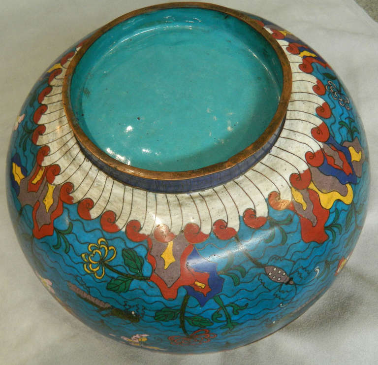 19th Century Large Closonne' Bowl, China