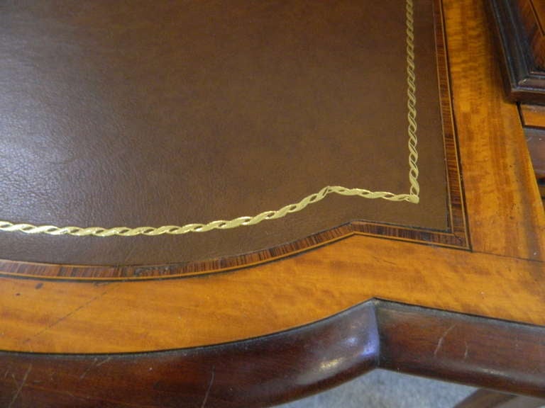 Painted Sheraton Revival Carlton House Desk 4
