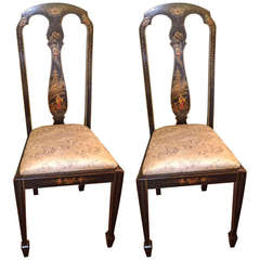 Pair of English Chinoiserie Chairs