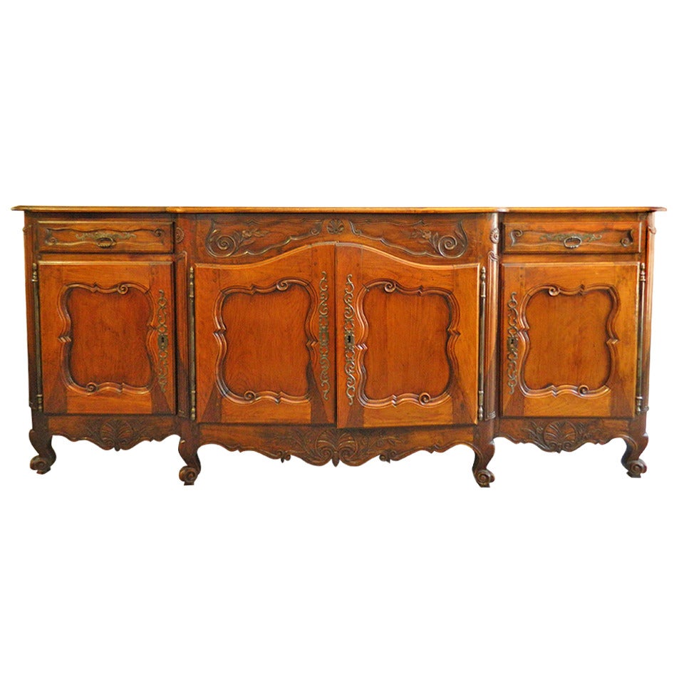 18th Century French  Fruitwood Buffet For Sale