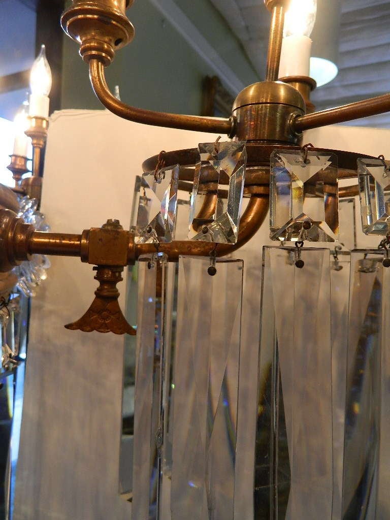 Pair Waterfall Chandeliers 19th c. For Sale 1
