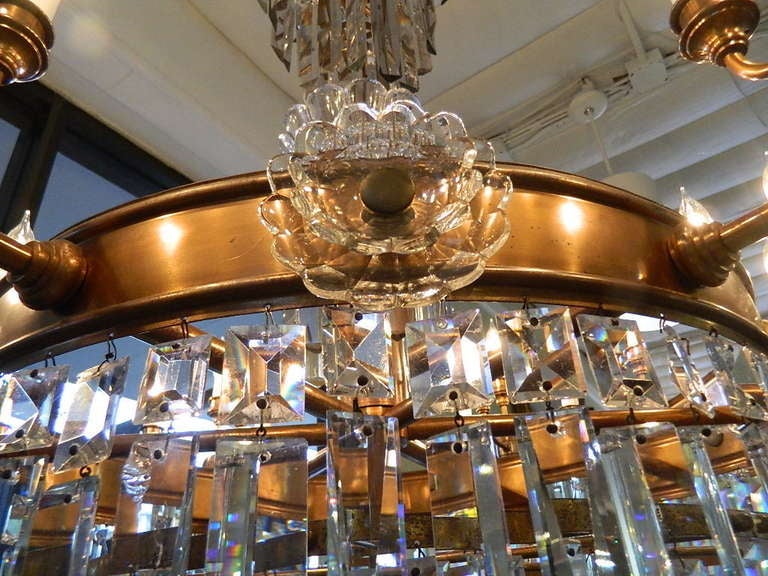 19th Century Pair Waterfall Chandeliers 19th c. For Sale