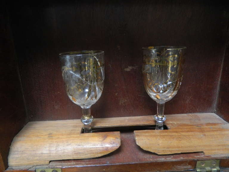Glass 19th c. Dutch Liqueur Box For Sale