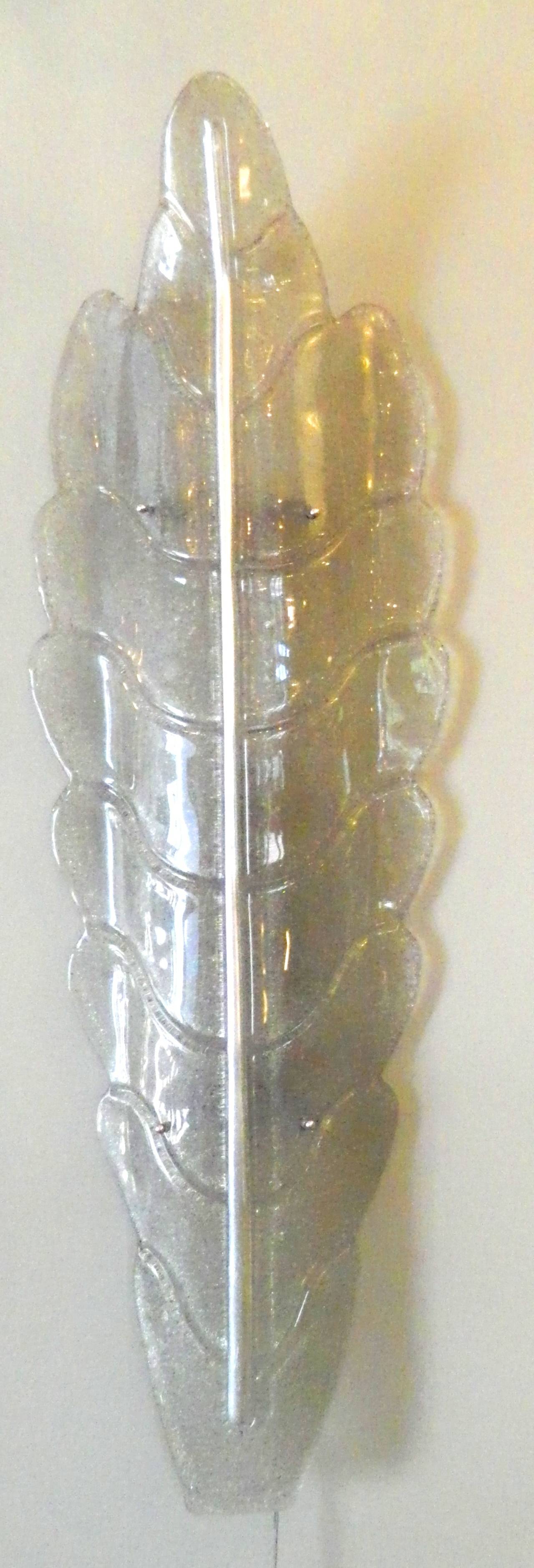 Pair of Large Sconces Style of Barovier e Toso, 1960s