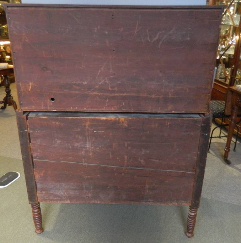 19th Century Sheraton Period Mahogany Desk For Sale