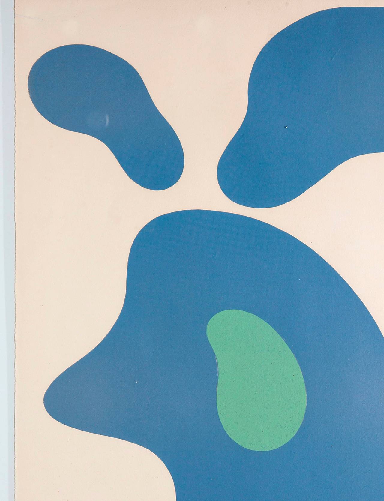 Abstract silk screen by Jean (Hans) Arp. 
French, born Germany (Alsace). 1886–1966.
Signed lower right. Numbered lower left 148/200. 
Museum mounted thin wood frame- add 5