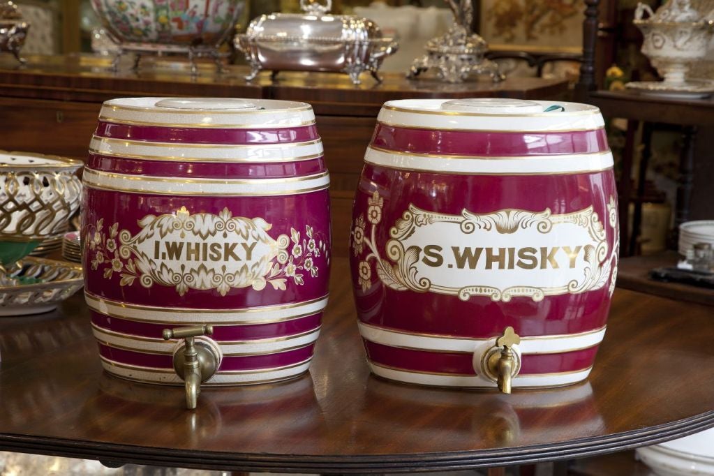 English Ceramic Irish Whisky Barrel For Sale 3