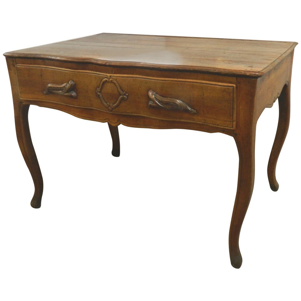 French Walnut Dressing Table or Desk, 18th Century For Sale