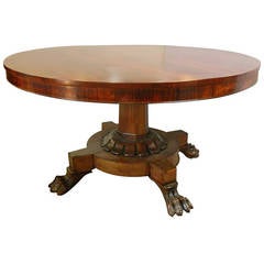 Antique Rosewood Round Dining Table