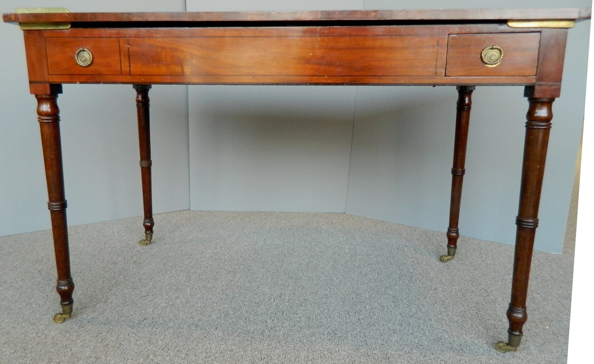 Mahogany Game Table Writing Desk 19th c For Sale