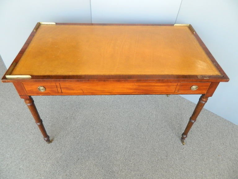 Mahogany Game Table Writing Desk 19th c For Sale 1