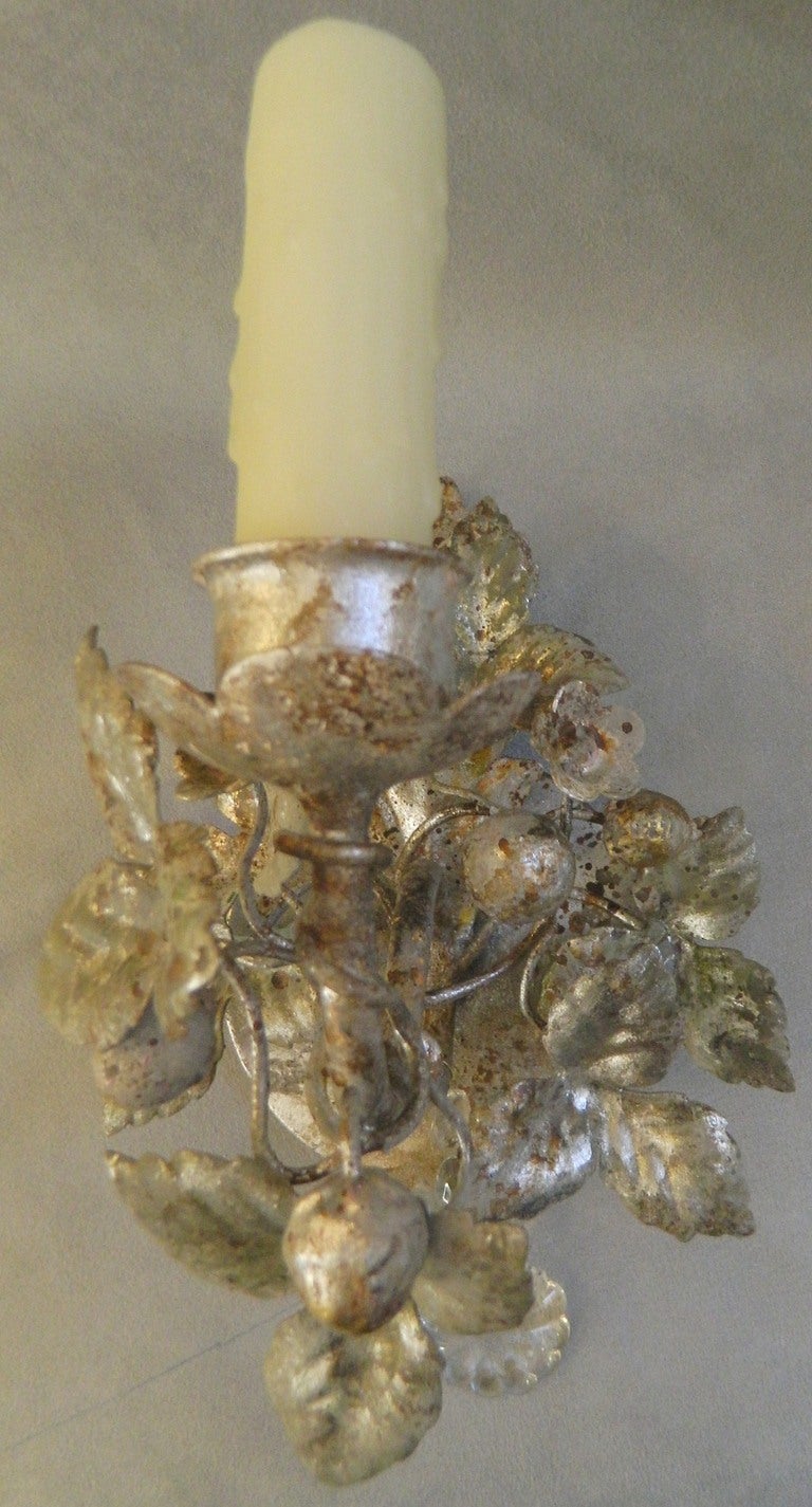 Silvered and Gilded Wall Sconces