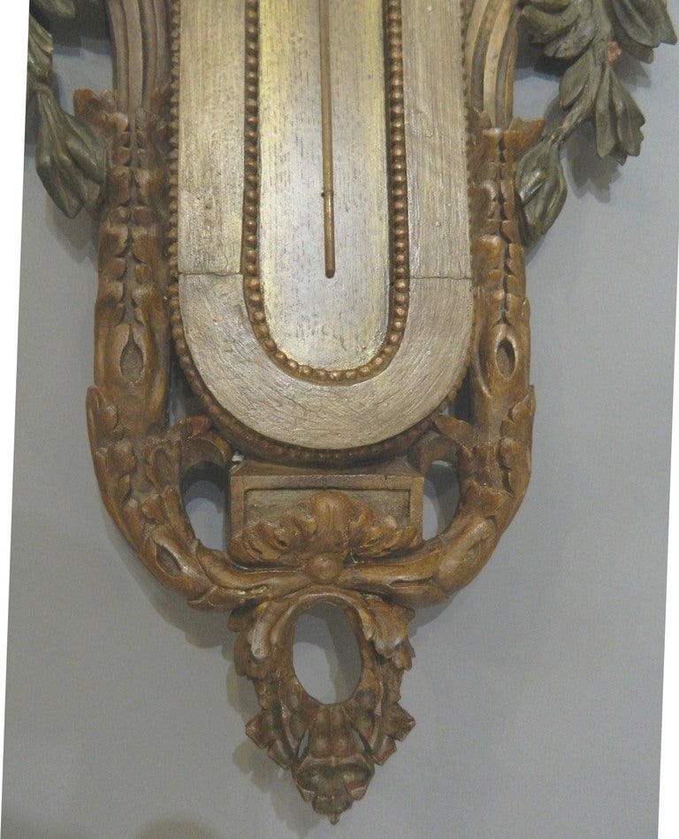 Wood Eclectic French 19th Century Barometer For Sale