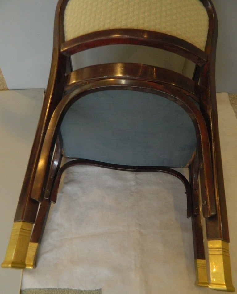 4 Gustav Siegel Armchairs 1900 Paris Expo In Good Condition For Sale In Houston, TX