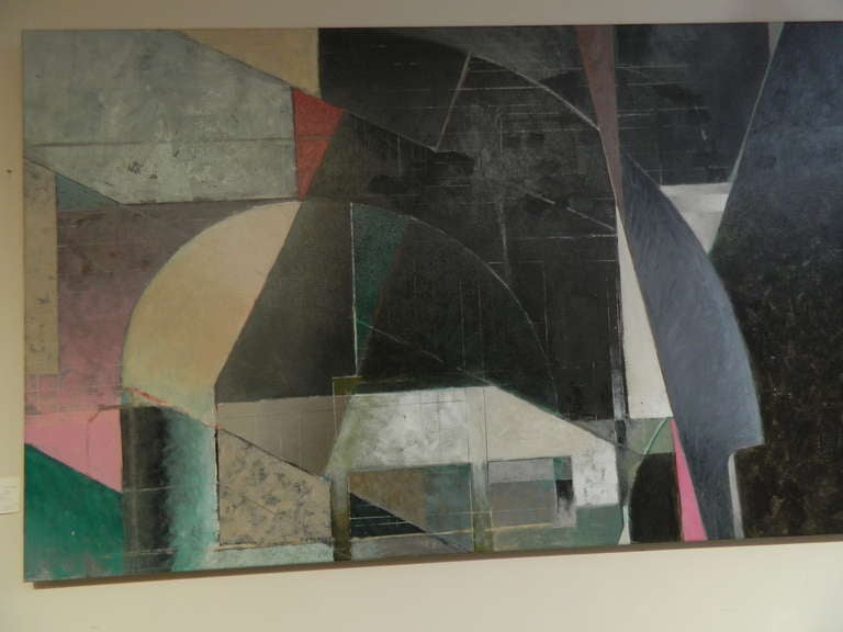 Modern Large Abstract Oil Al Smith 1980's