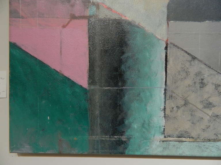 Large Abstract Oil Al Smith 1980's 1