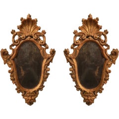 Pair 18th Century Continental Mirrors