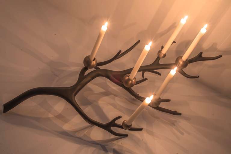 Contemporary Antler Candelabra as Featured by House & Garden Magazine, November 2014 For Sale