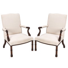 A Pair of Cluster Column Armchairs