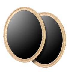 Pair Of Large Oval Mirrors in Manner of John Linnell