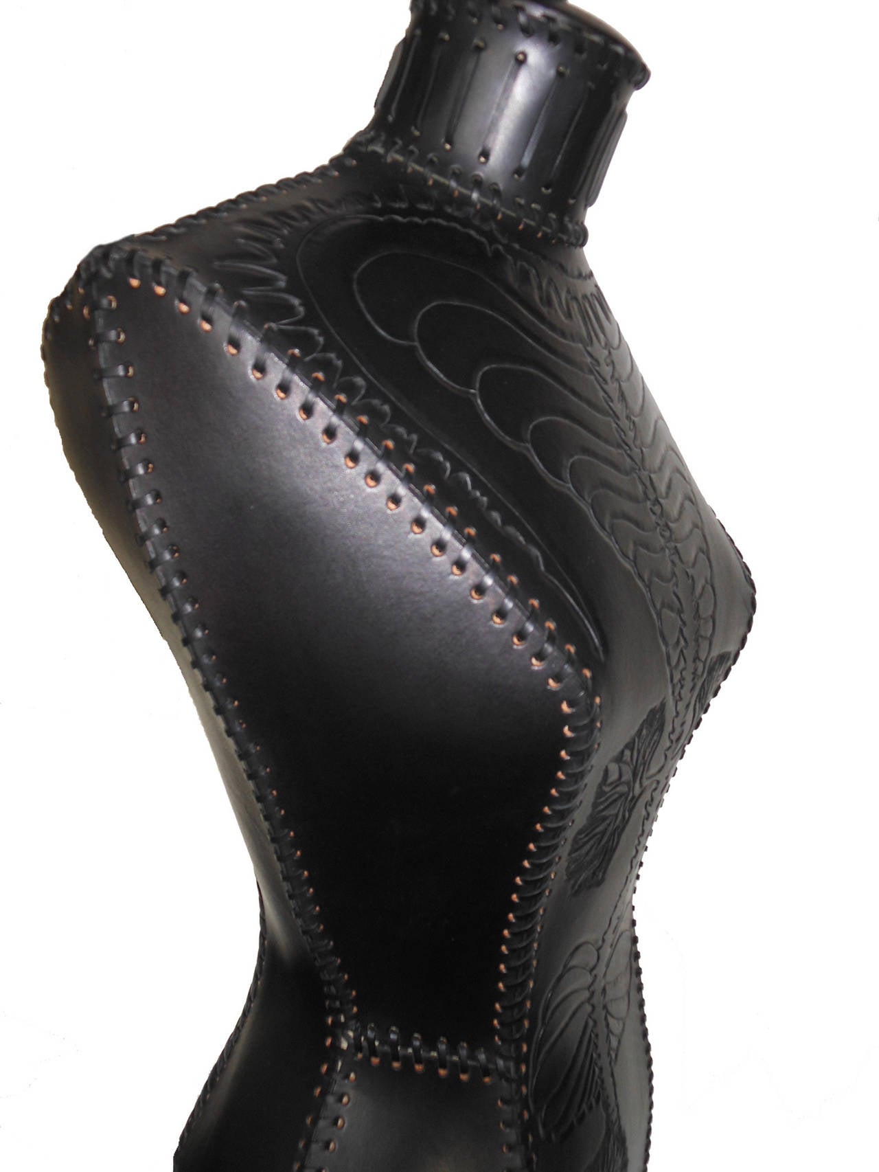 Hand tooled leather mannequin by BrettChinnery (custom