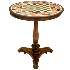 A George IV Rosewood And Marble-topped Occasional Table