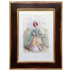 A Set of 19th Century Four Prints from Les Fleurs Animees