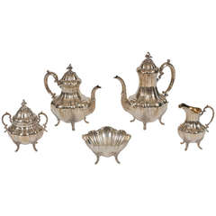 Reed and Barton Five-Piece Sterling Silver Tea Set