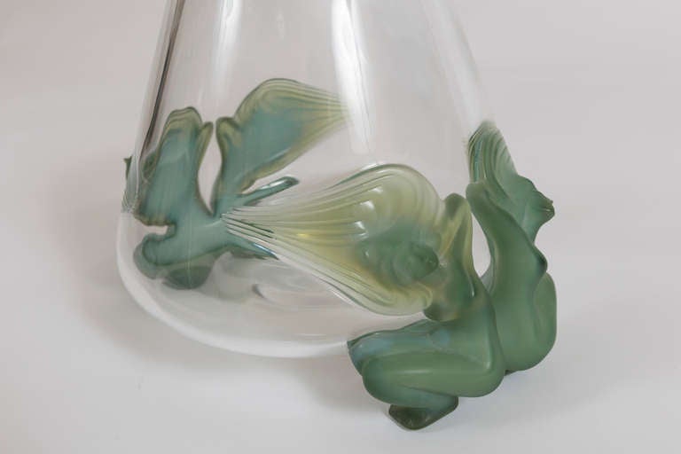 Late 20th Century Lalique Antinea Crystal Vase