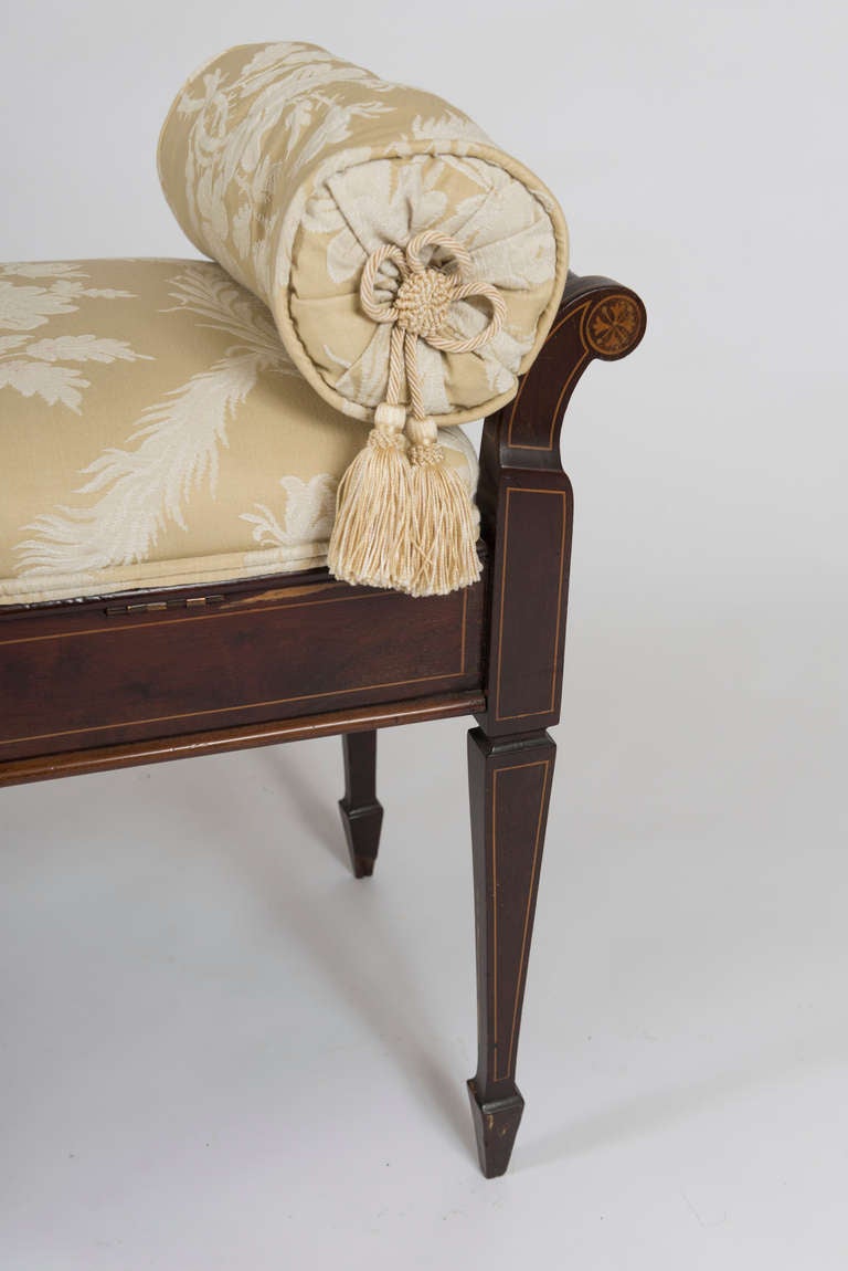 Mid-20th Century A Neoclassical Mahogany Piano Bench