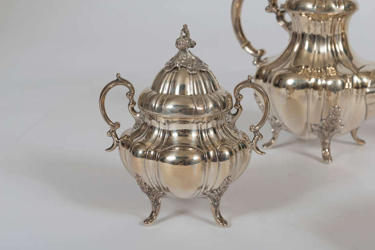 American Reed and Barton Five-Piece Sterling Silver Tea Set