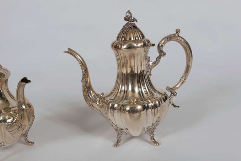 Mid-20th Century Reed and Barton Five-Piece Sterling Silver Tea Set