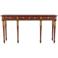 Regency Style Mahogany and Giltwood Console Table