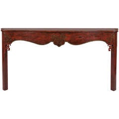 Minton-Spidell, Antiqued-Red Side Table