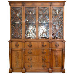 A Faded Mahogany Display Cabinet/ Bookcase