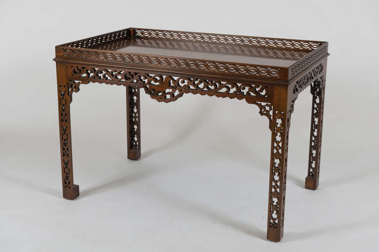 American Kittinger Mahogany SIlver Table For Sale