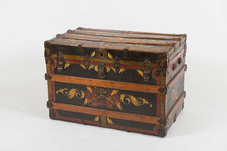 19th Century Sea Captain's Trunk In Excellent Condition In New York, NY