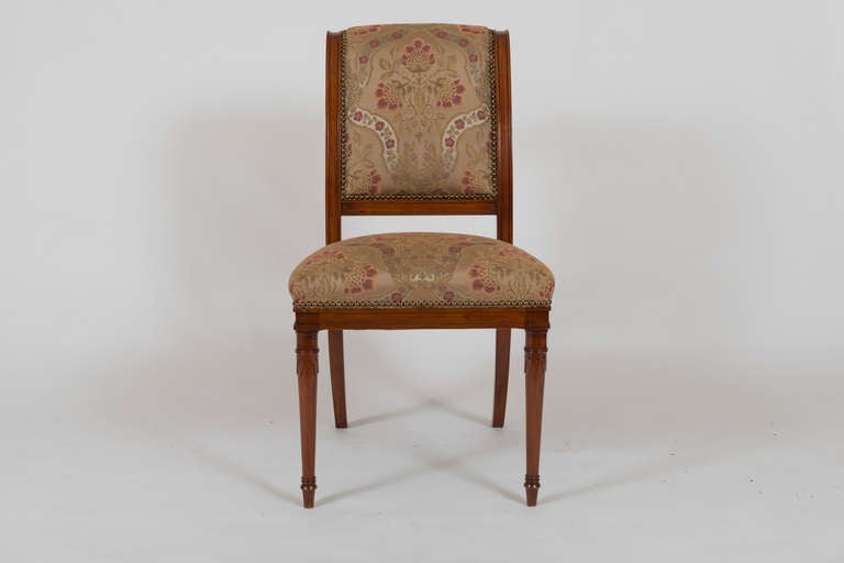 American Set of Eight Neoclassical Cherry Dining Chairs