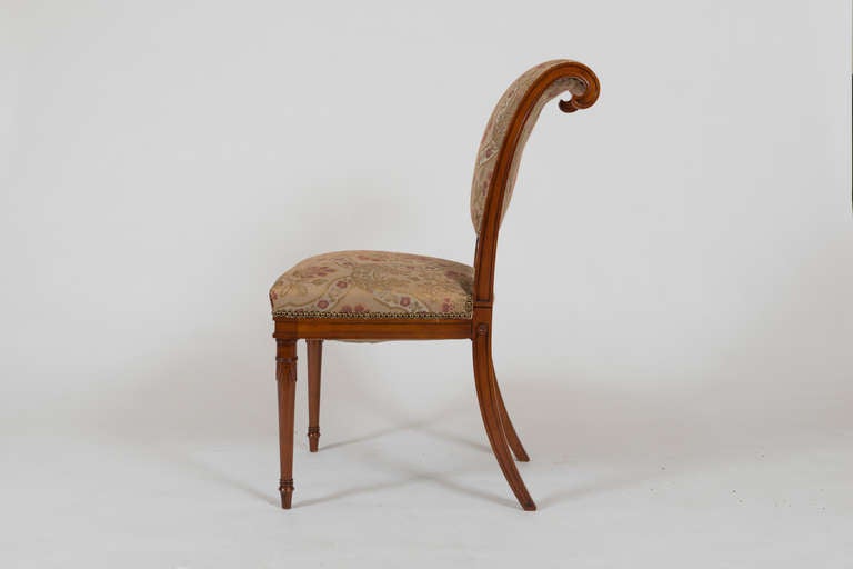 20th Century Set of Eight Neoclassical Cherry Dining Chairs