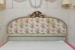 Neoclassical, Cream-Painted and Gilt King Headboard