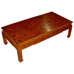 Chinoiserie Lacquer and Gilt Low Table