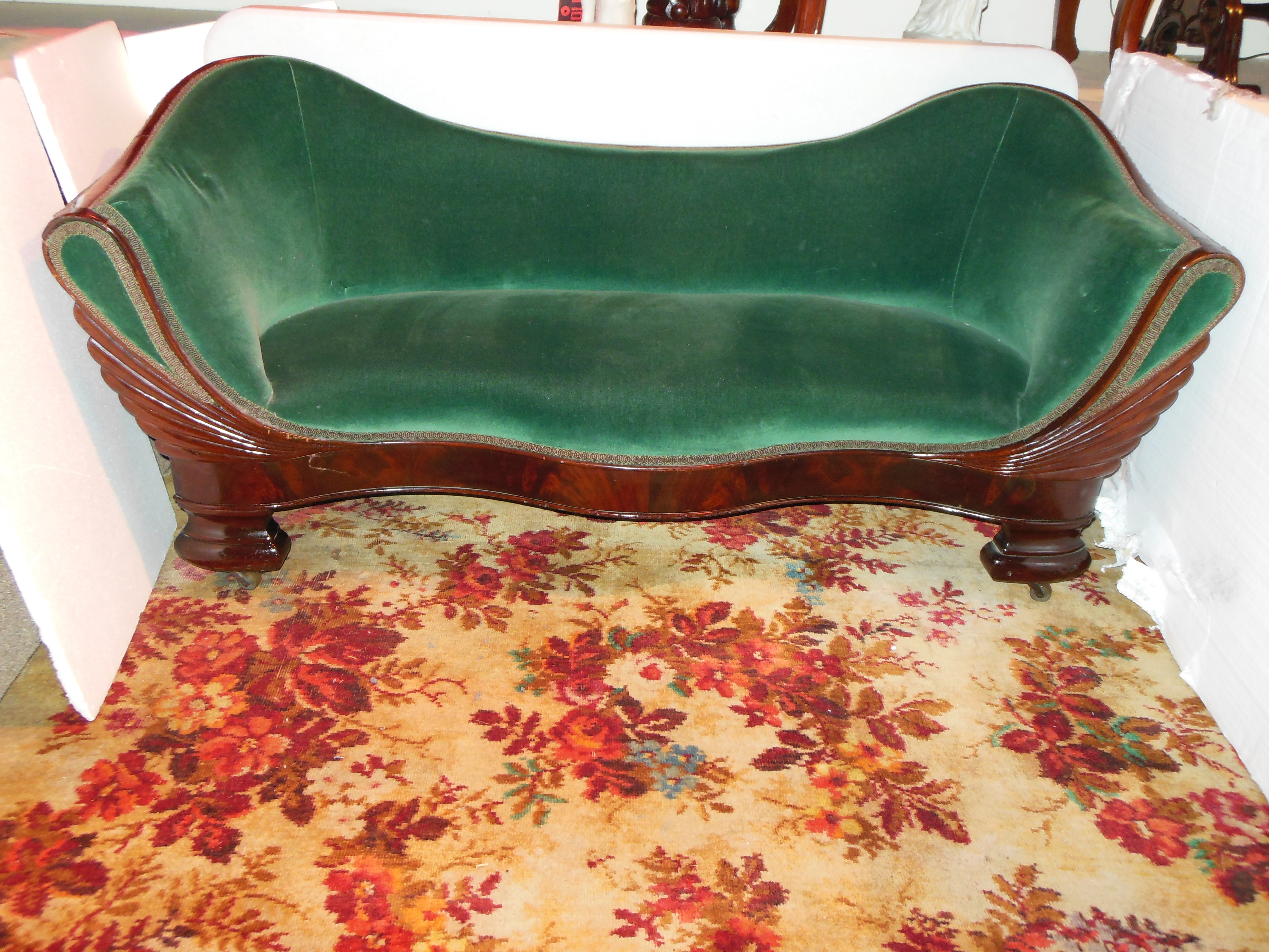 American Salesman's Sample or Child's Sofa, J &J W Meeks, NY For Sale