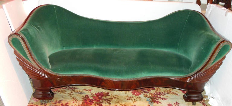 19th Century American Salesman's Sample or Child's Sofa, J &J W Meeks, NY For Sale