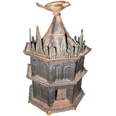 Antique Bird House, Cast Iron by Miller Iron Co