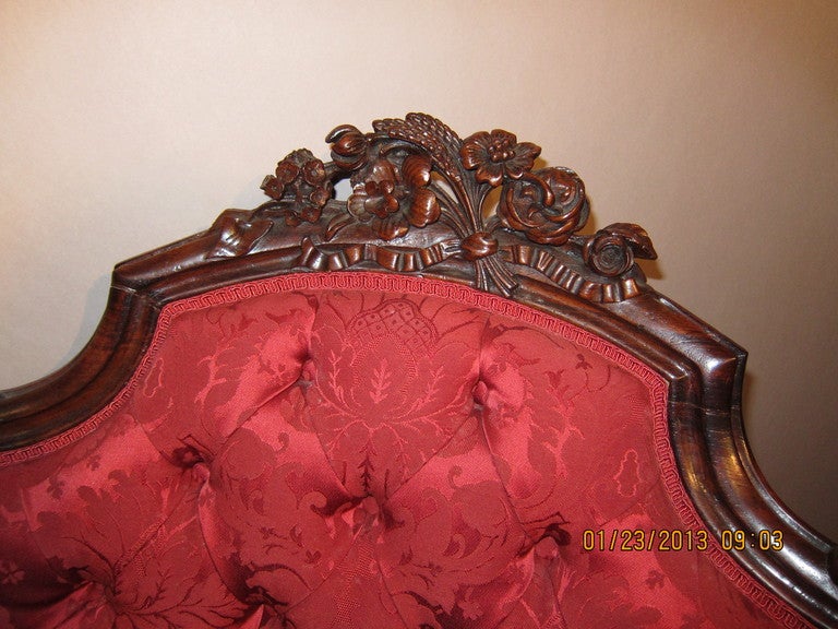 Am. Rococo Revival 2 pc Ornate  Parlor set 1