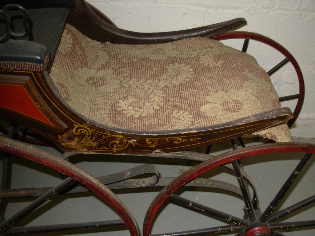 American Carriage, Antique Stenciled Childs Carriage For Sale