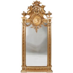 American 19th Century Victorian G. Herter Gilt Figural Mirror