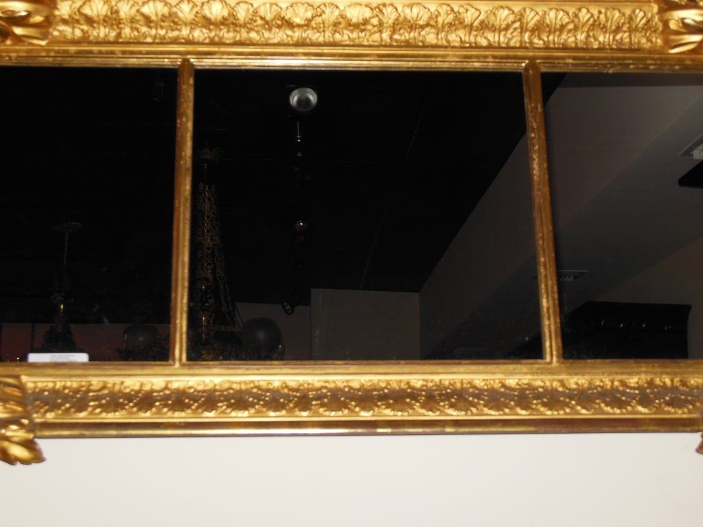 Classical Gilt Mantel Mirror In Excellent Condition For Sale In Long Island, NY