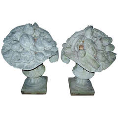 Elaborate Cast Stone Fruit Baskets